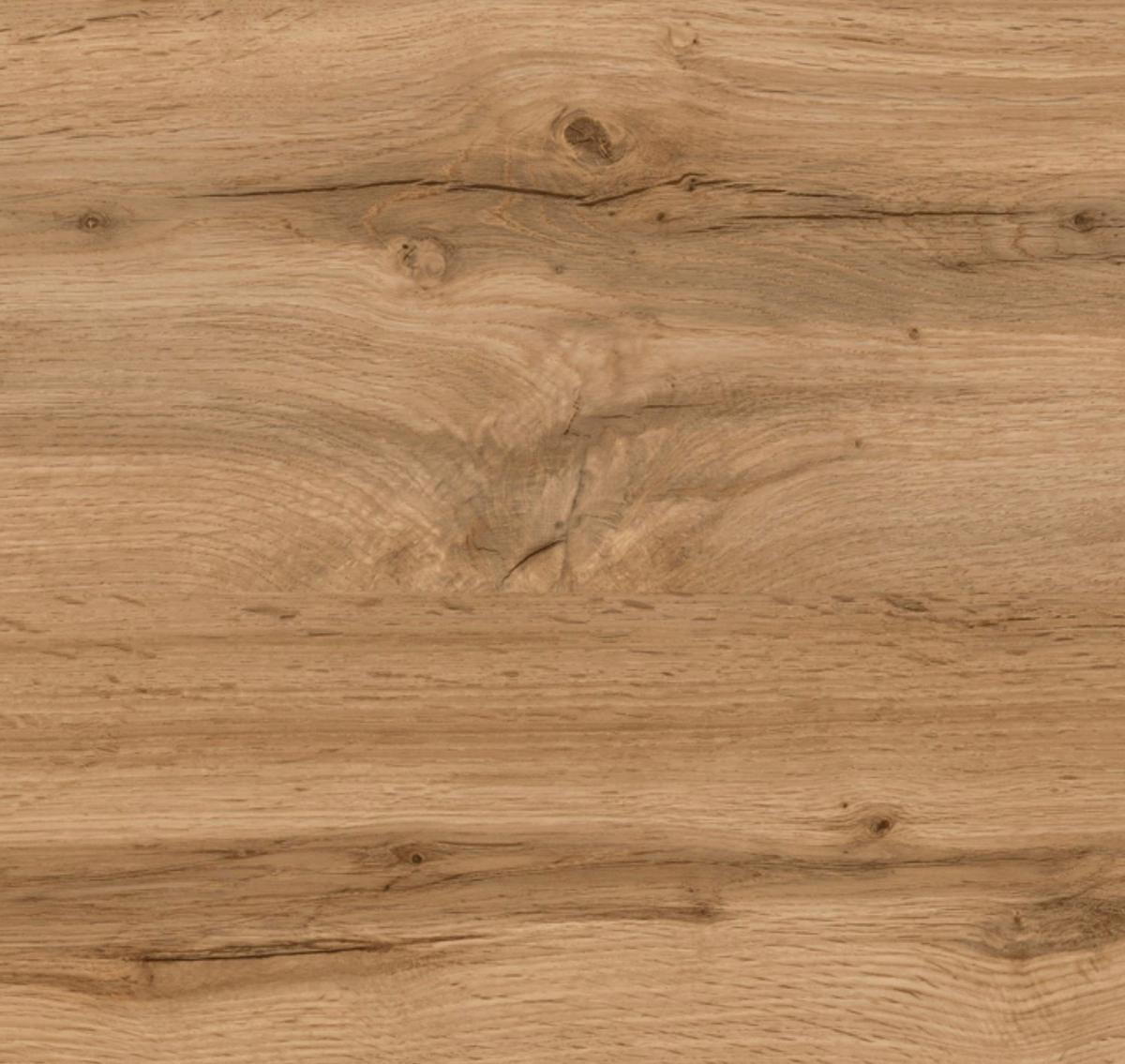 Küchenblock 'Sorrento' in Weiß - Chromfarben/Eichefarben, MODERN, Holzwerkstoff/Metall (210cm) - Held