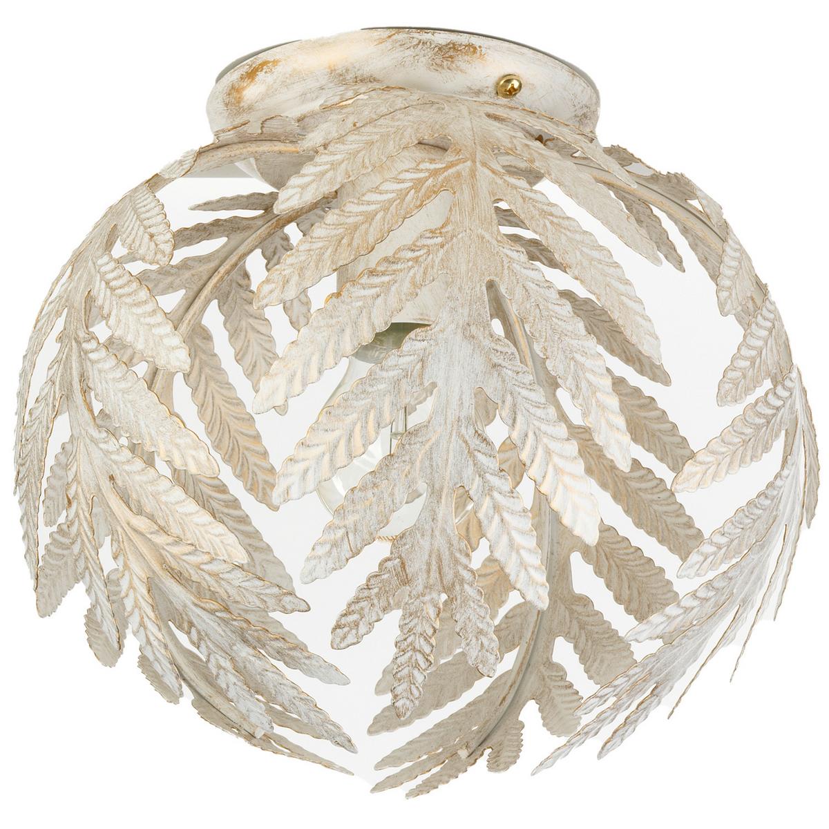 Deckenleuchte Felce Avorio Weiß max. 22 Watt - Weiß, KONVENTIONELL, Metall (25/23cm)