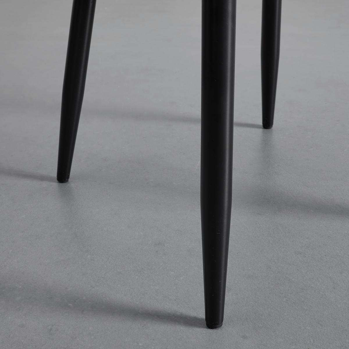 Stuhl Enna Grau Samt Gepolstert - Schwarz/Grau, MODERN, Holz/Textil (48/85/58cm) - Bessagi Home
