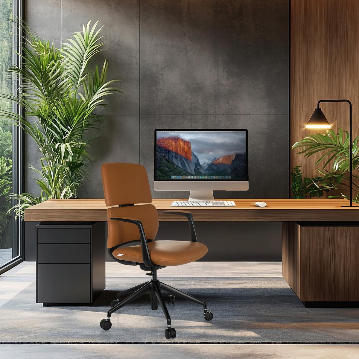 Vrtljivi Stol Atmos Designer - črna, Moderno, kovina/umetna masa (62/98-108/60cm) - MID.YOU