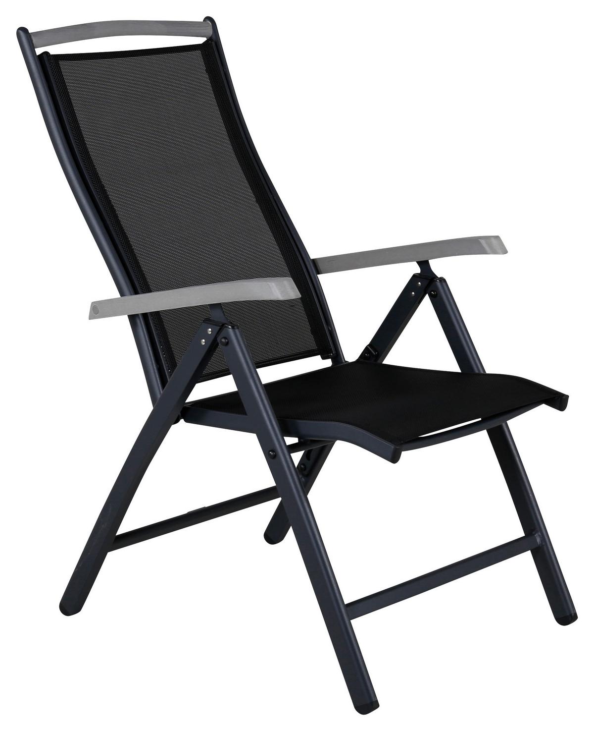 Gartensessel 2er-Set Albany ca.60x110x73 cm Schwarz - Schwarz, KONVENTIONELL, Metall (60/110/73cm) - Gardenson