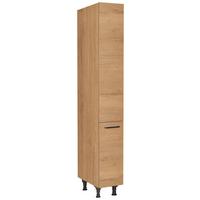 Apothekerschrank Structura Eiche - Eichefarben/Schwarz, MODERN, Holzwerkstoff/Metall (30/216,6/58cm) - Nobilia