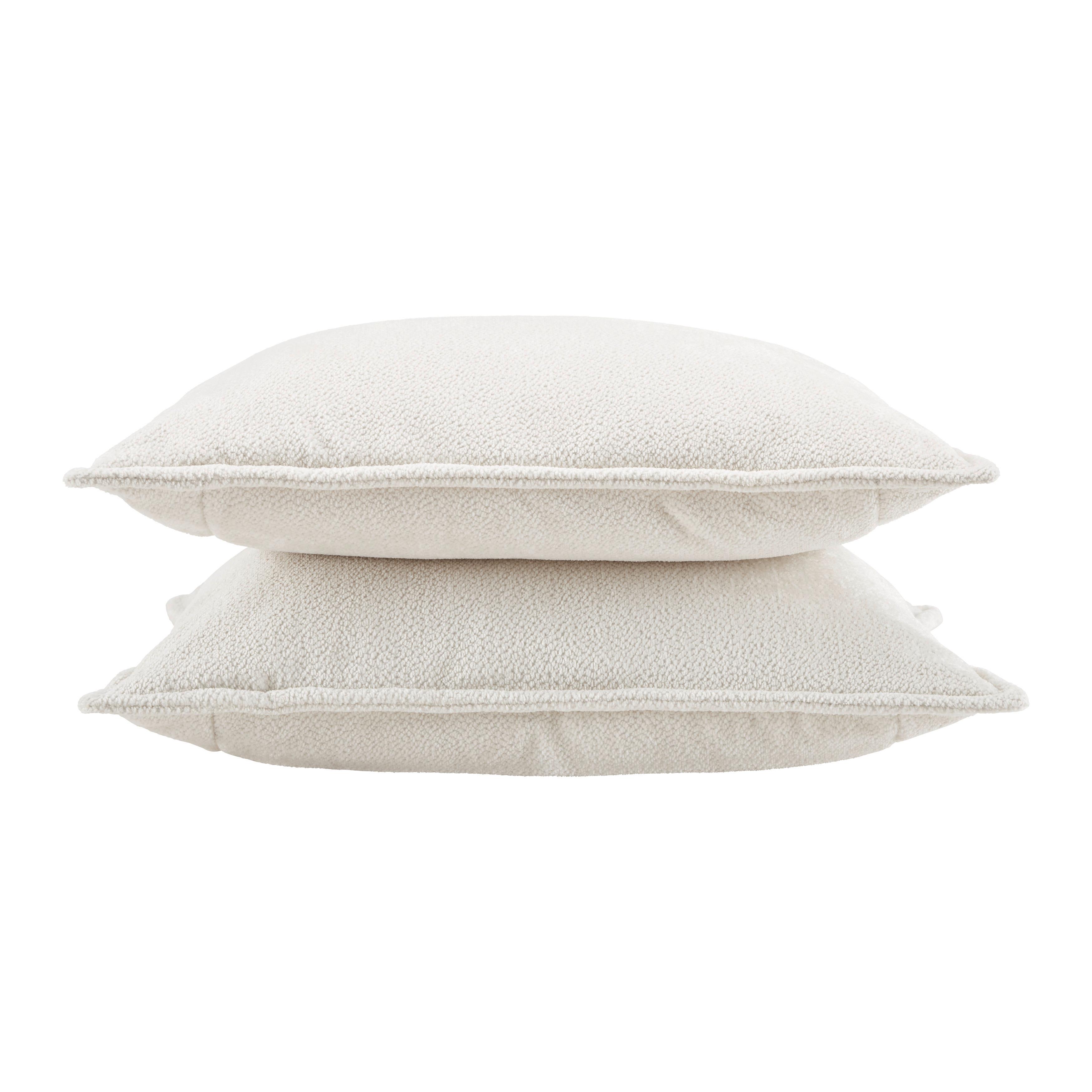 Okrasna Blazina Lea L, 2 Kosa - krem barve, tekstil (62/47cm) - Premium Living