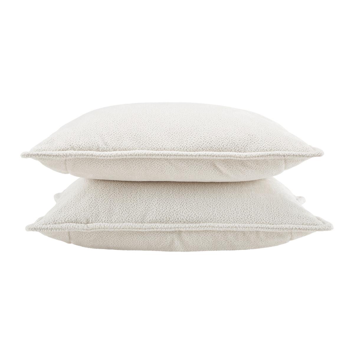 Okrasna Blazina Lea L, 2 Kosa - krem barve, tekstil (62/47cm) - Premium Living