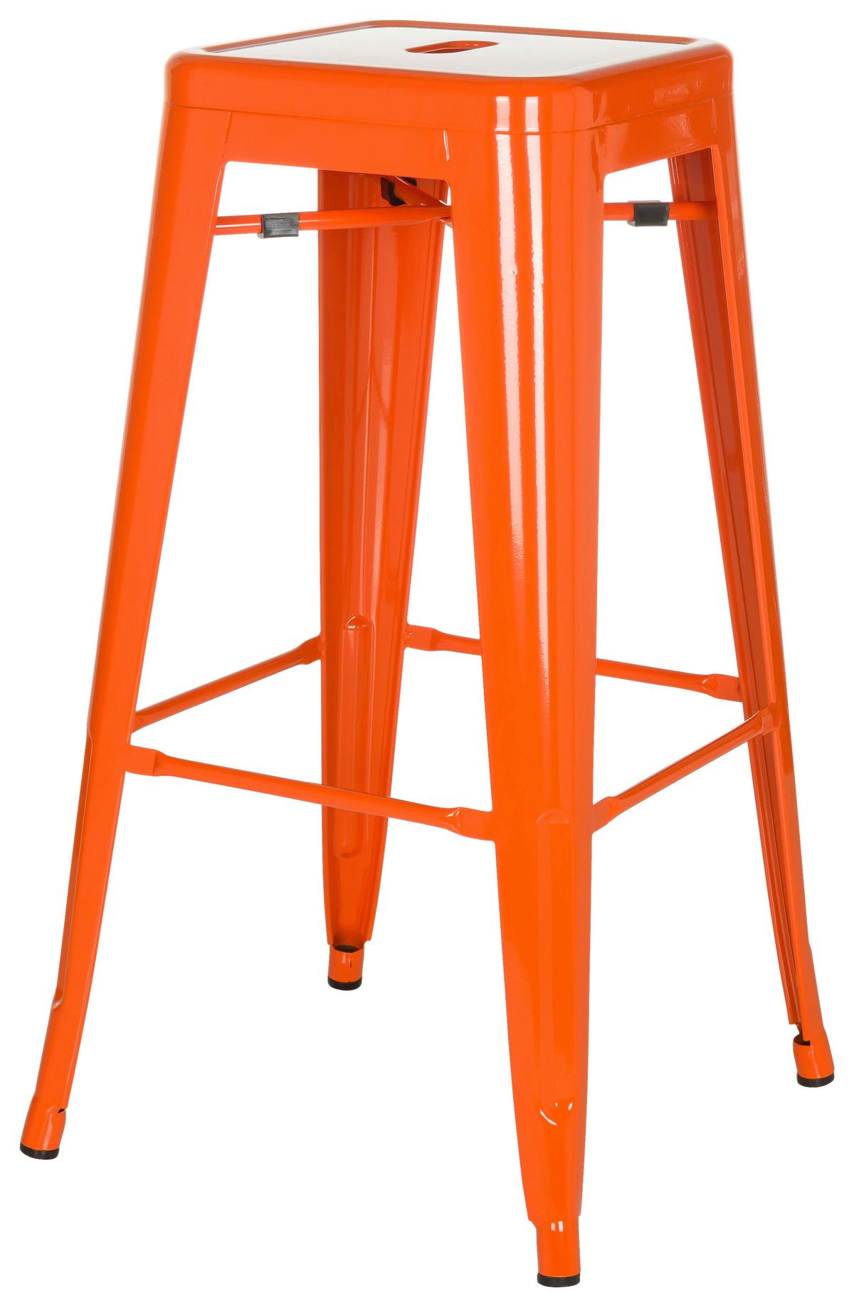 Barski Stol Vantaggio High, Oranžna - oranžna, Basics, kovina (44/77/44cm) - MID.YOU