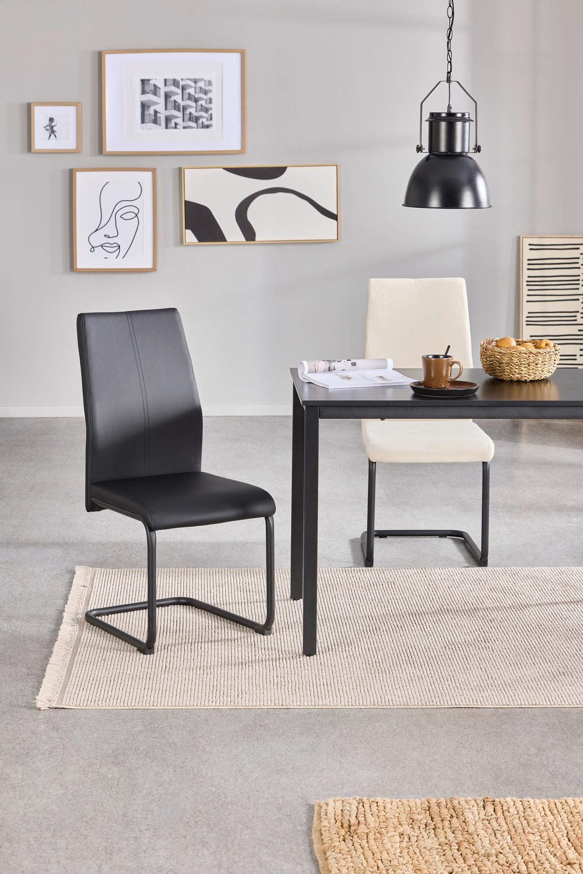 Stolica Anne - crna, Konvencionalno, metal/tekstil (44/96/57cm) - Best Price