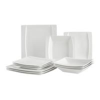 Serviciu de masă 12/1 Ruki - alb, Modern, ceramică (26.2/26/2.1cm) - Modern Living