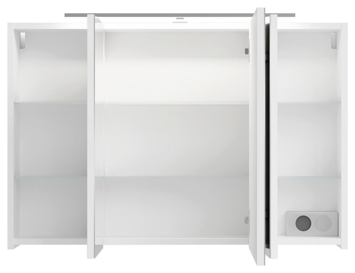 Spiegelschrank Spree Weiß - MODERN, Glas/Holzwerkstoff (90/60/20cm) - MID.YOU