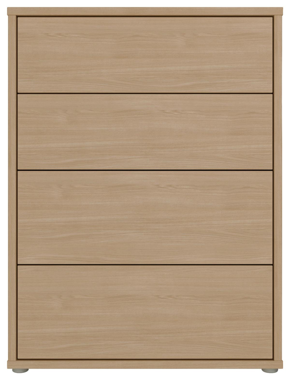 Komoda Alice, Barva Hrasta - srebrne barve/barve hrasta, Trend, umetna masa/leseni material (75/99/35cm) - Carryhome