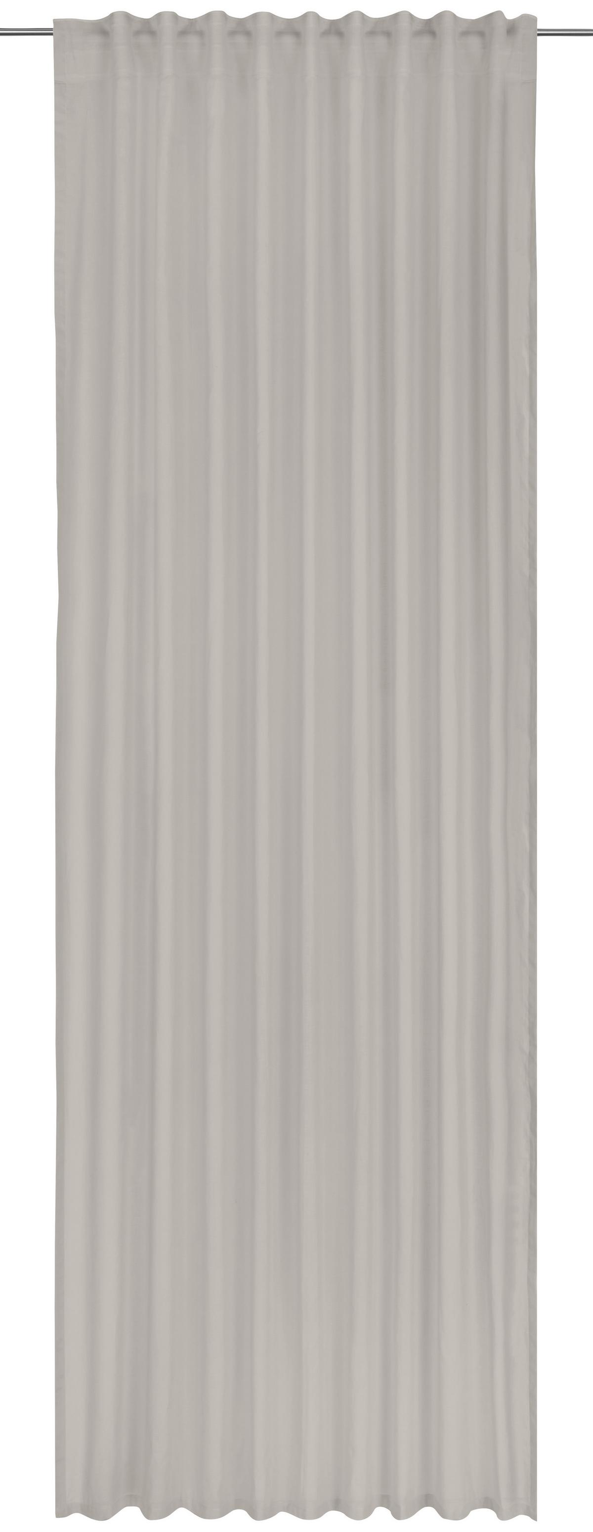 Fertigvorhang Bio-Helene in Stein ca. 140x255cm - Graphitfarben, MODERN, Textil (140/255cm) - ecoTree