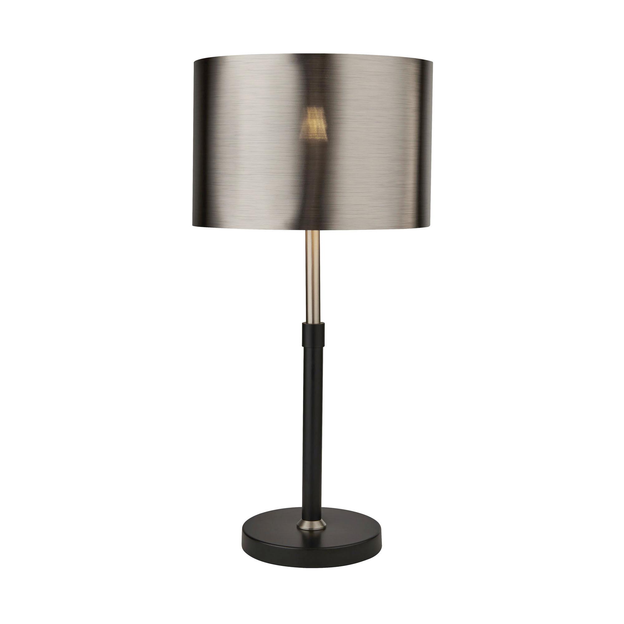 Asztali Lámpa Rachel Eu3877bk - krómszínű/fekete, Lifestyle, műanyag/fém (30/30/59.5cm)