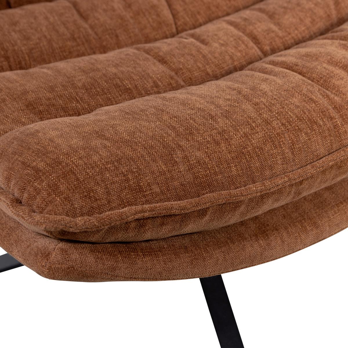SESSELSET Kube Braun B: 77cm - Schwarz/Braun, Design, Textil/Metall (77/97/69cm) - Livetastic