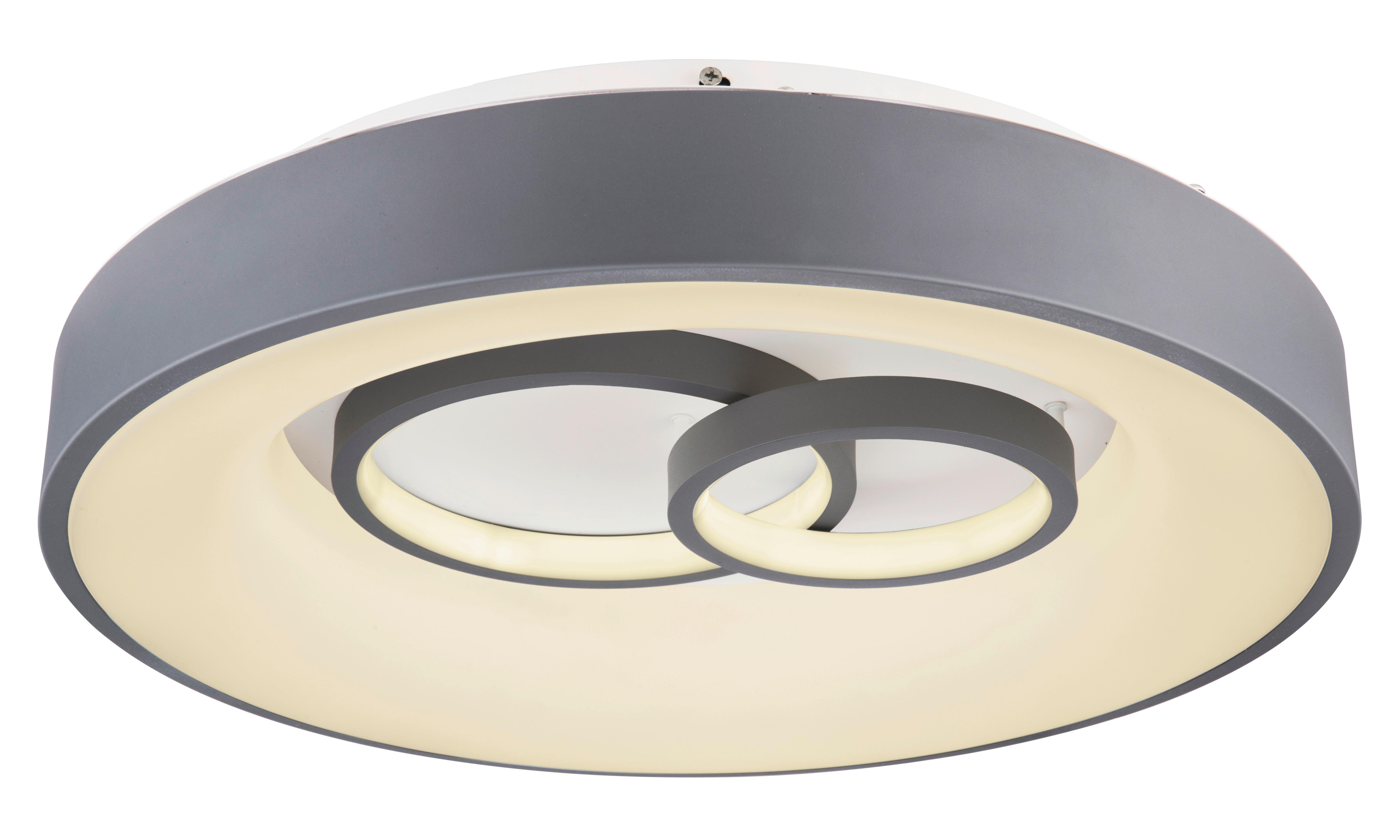 Led Svjetiljka Stropna 48416-50r Mavy - bijela/siva, Basics, metal/plastika (48/10cm) - Globo