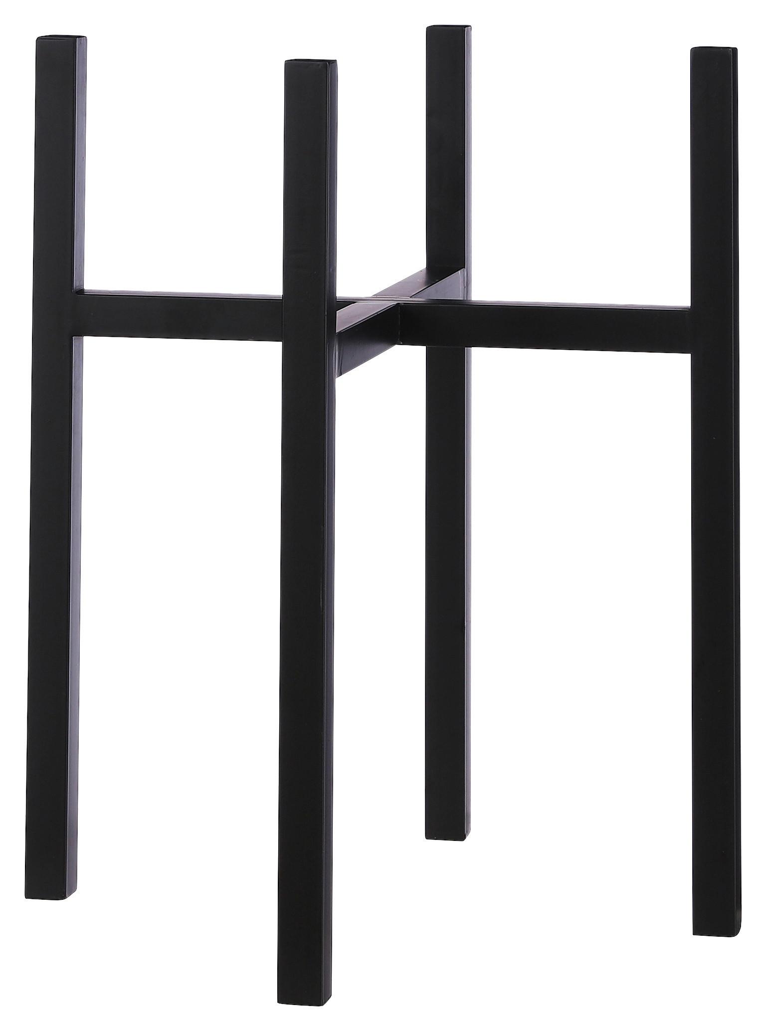 Pflanzentopfstütze Solido in Schwarz - Schwarz, Basics, Metall (16,5/25cm) - Modern Living