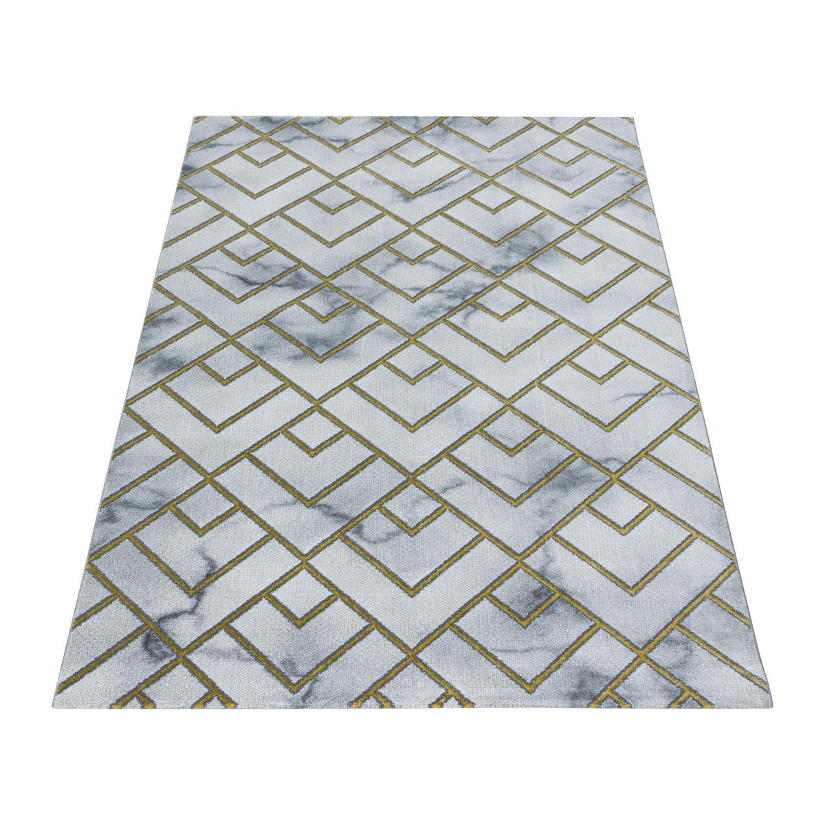 Webteppich Naxos Goldfarben ca. 140x200cm - Goldfarben, Design, Textil (140/200cm)