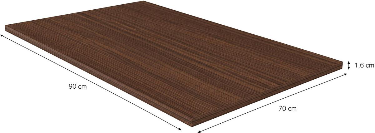 Küchenrückwand NV70 Nussbaumfarben - Nussbaumfarben, MODERN, Holzwerkstoff (90/70/1,6cm) - Nobilia