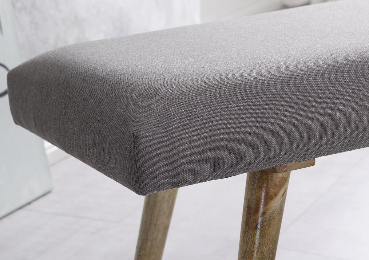 Klop Brez Naslona Salim - siva/naravne barve, Natur, tekstil/les (117/51/38cm) - MID.YOU