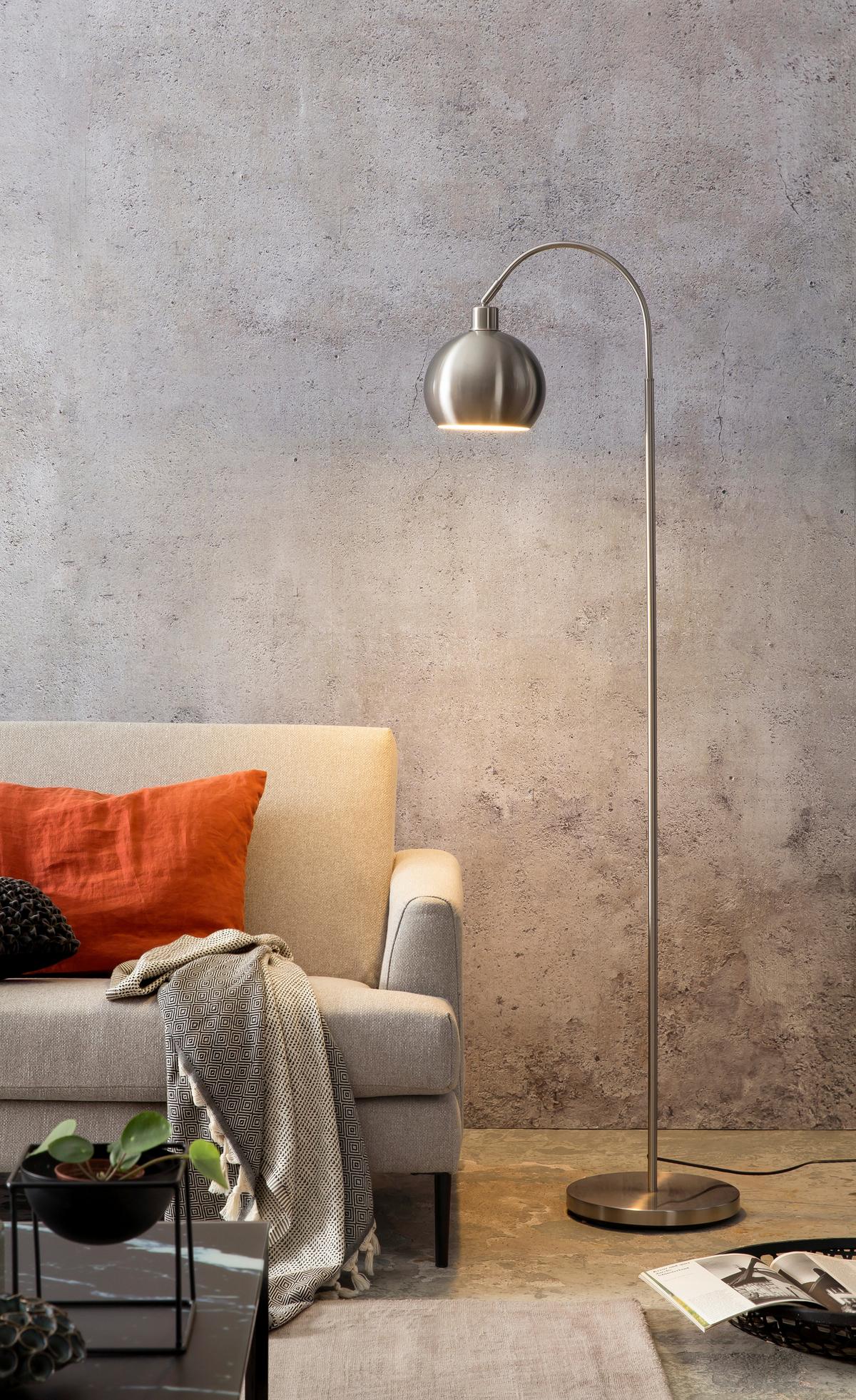 Stoječa Svetilka Steel - barve nerjavečega jekla, Design, kovina (28/153/60cm) - P & B