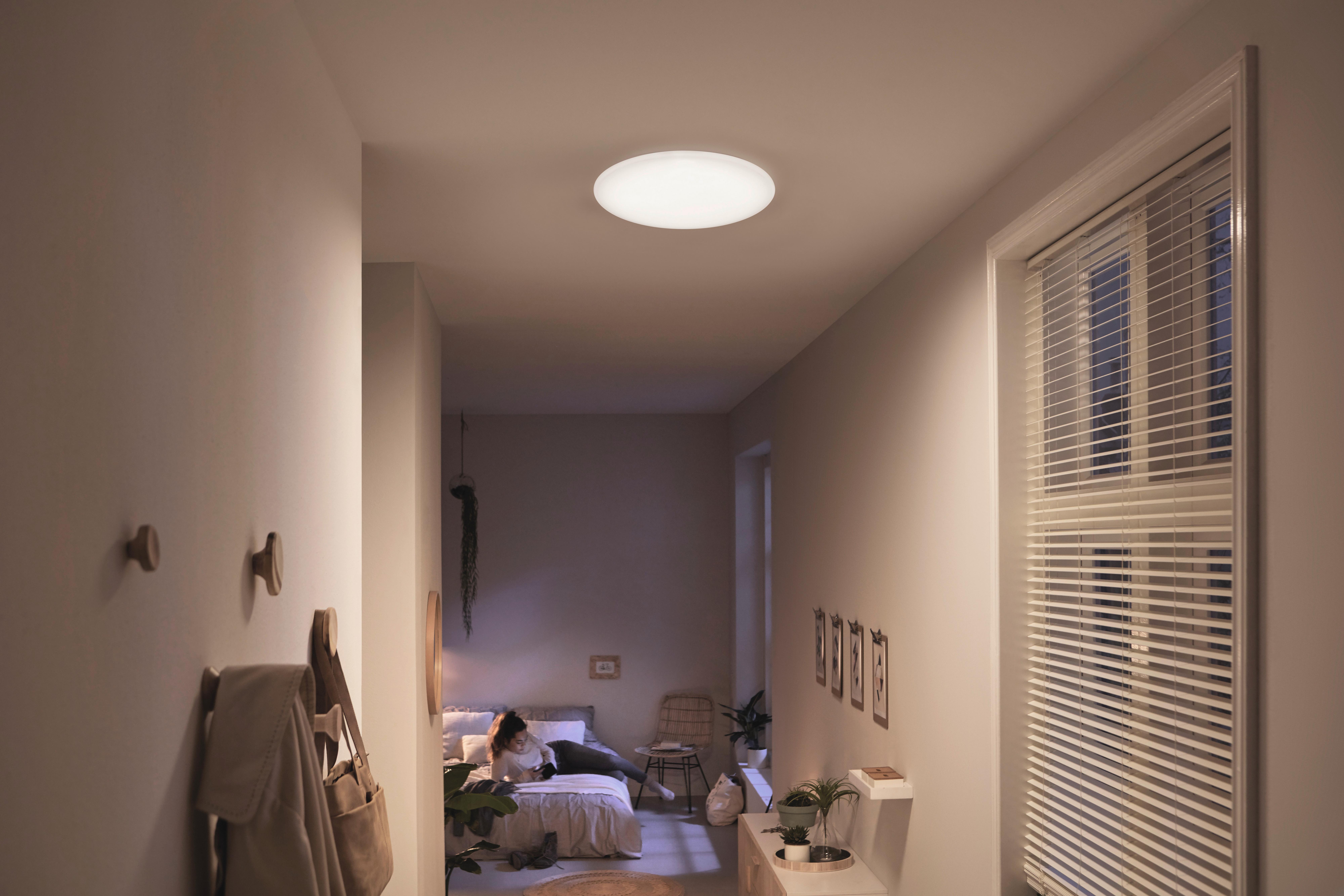 LAMPA SUFITOWA LED 68111100 MOIRE PHILIPS - biały, Basics, tworzywo sztuczne (28,2/28,2/6,2cm) - Philips
