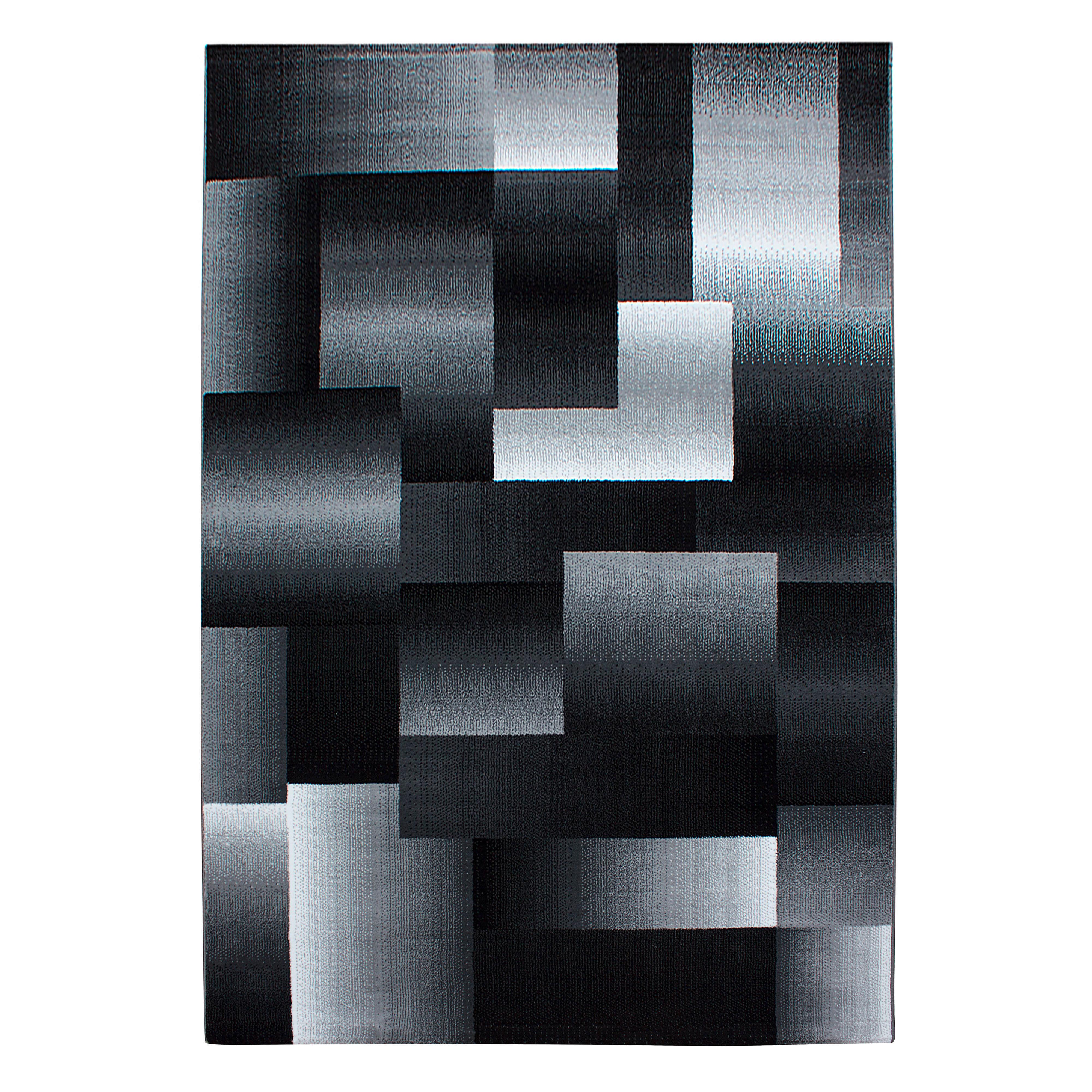 Flachwebeteppich Miami Schwarz ca. 240x340cm - Schwarz, Design, Textil (240/340cm) - Novel