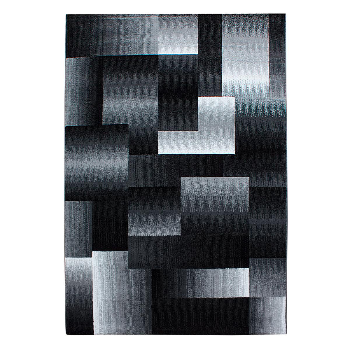 Flachwebeteppich Miami Schwarz ca. 140x200cm - Schwarz, Design, Textil (140/200cm) - Novel