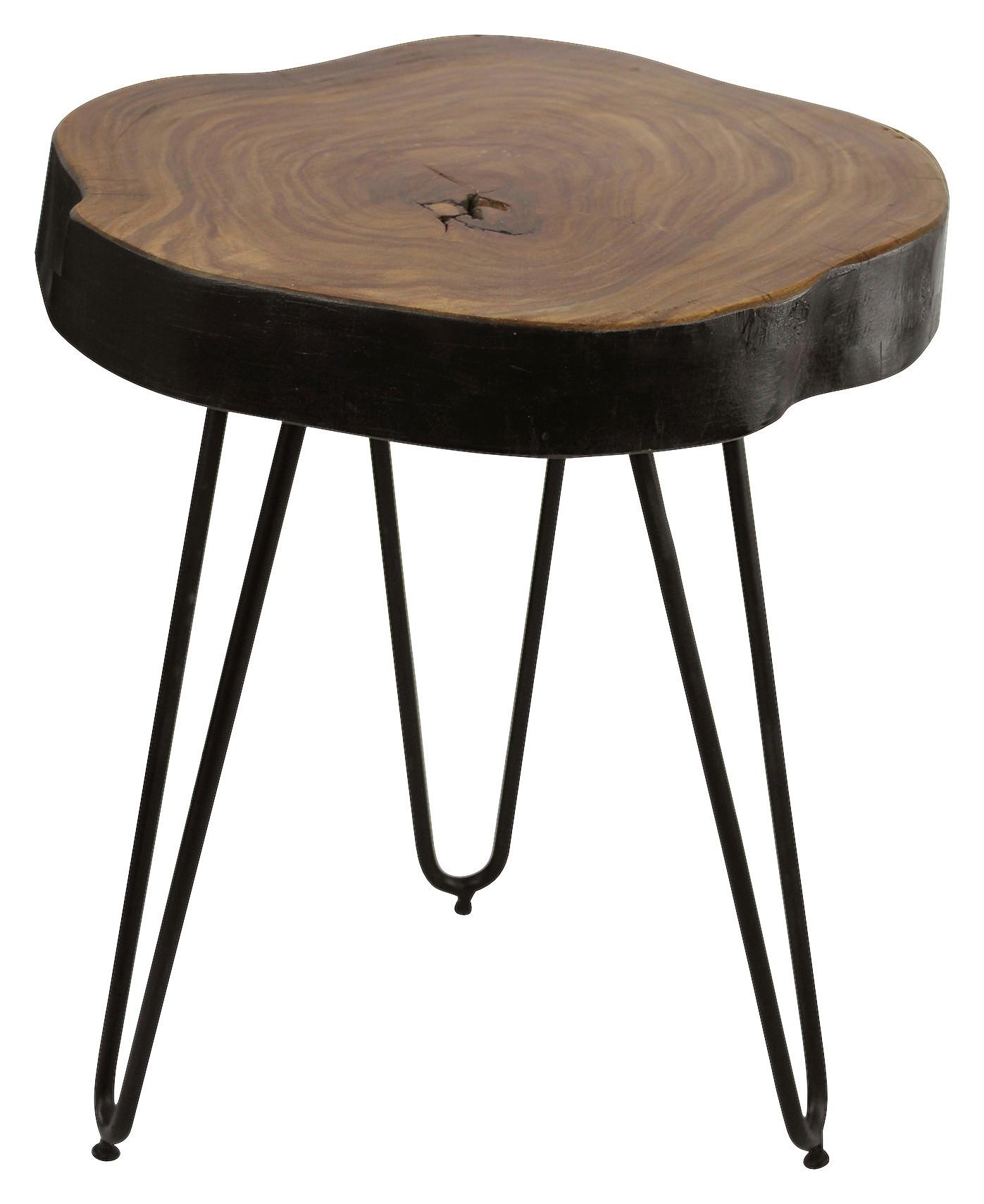 Mizica Bagli - črna/barve indijskega rožnega lesa, Design, kovina/les (35/35/45cm) - MID.YOU