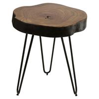 Mizica Bagli - črna/barve indijskega rožnega lesa, Design, kovina/les (35/35/45cm) - MID.YOU