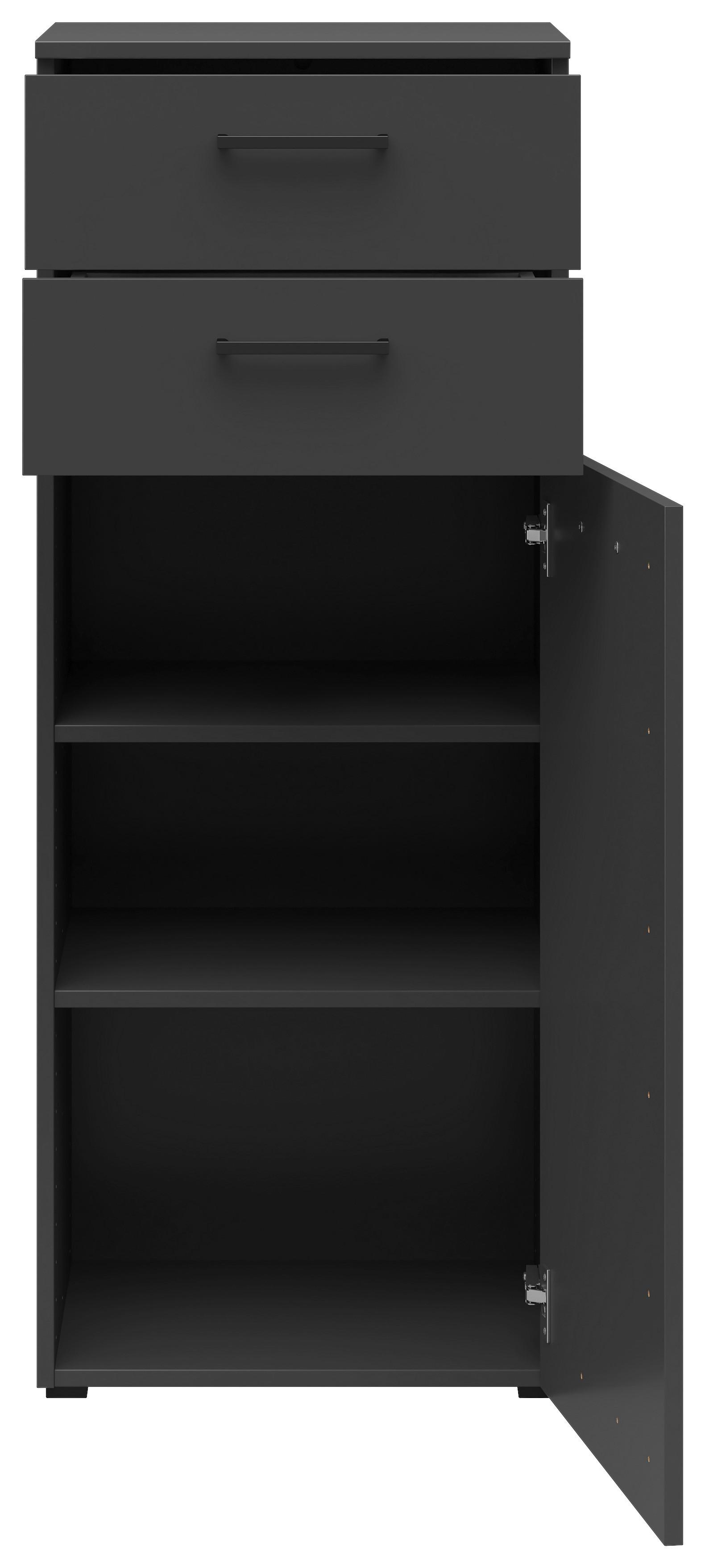 Komoda Multi - boje grafita/crna, Moderno, drvni materijal/plastika (45/115/40cm) - Modern Living