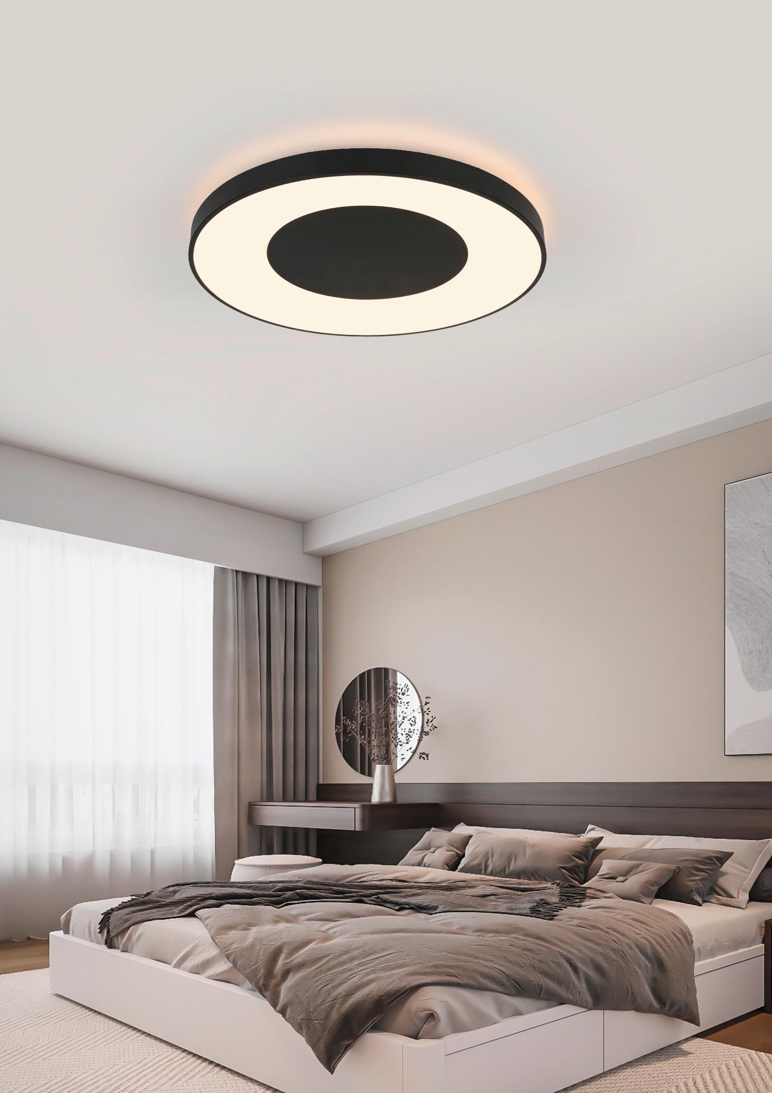 LED-TAKLAMPA JUMPO - vit/svart, Modern, metall/plast (70/7cm) - Mömax
