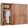 GARDEROB MED GÅNGJÄRNSDÖRRAR VERO - ekfärgad, Klassisk, trämaterial/trä (306/223/63cm) - ecoTree