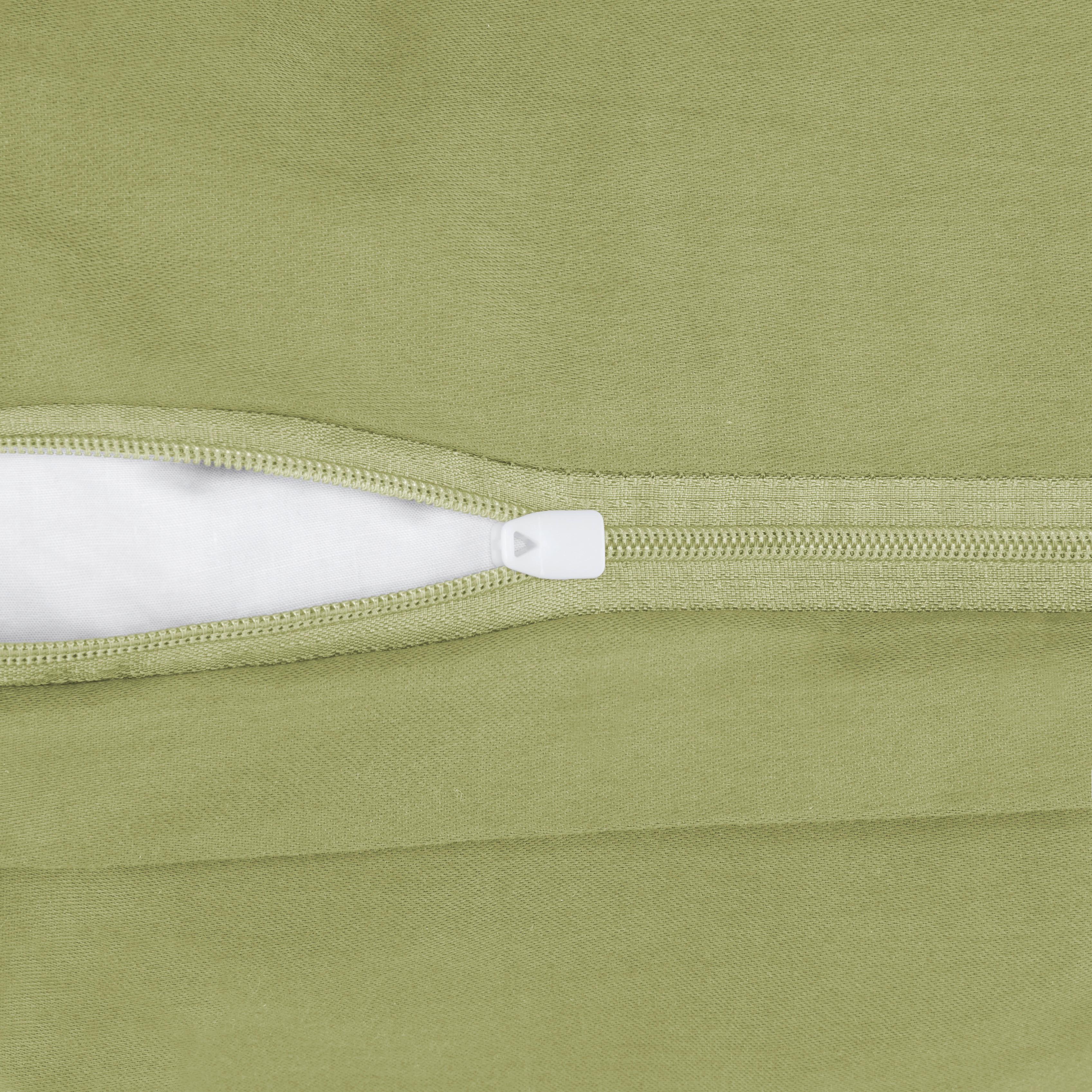 Kissenhülle Bio-Eva Uni in Olivgrün ca. 40x80cm - Olivgrün, Modern, Textil (40/80cm) - ecoTree