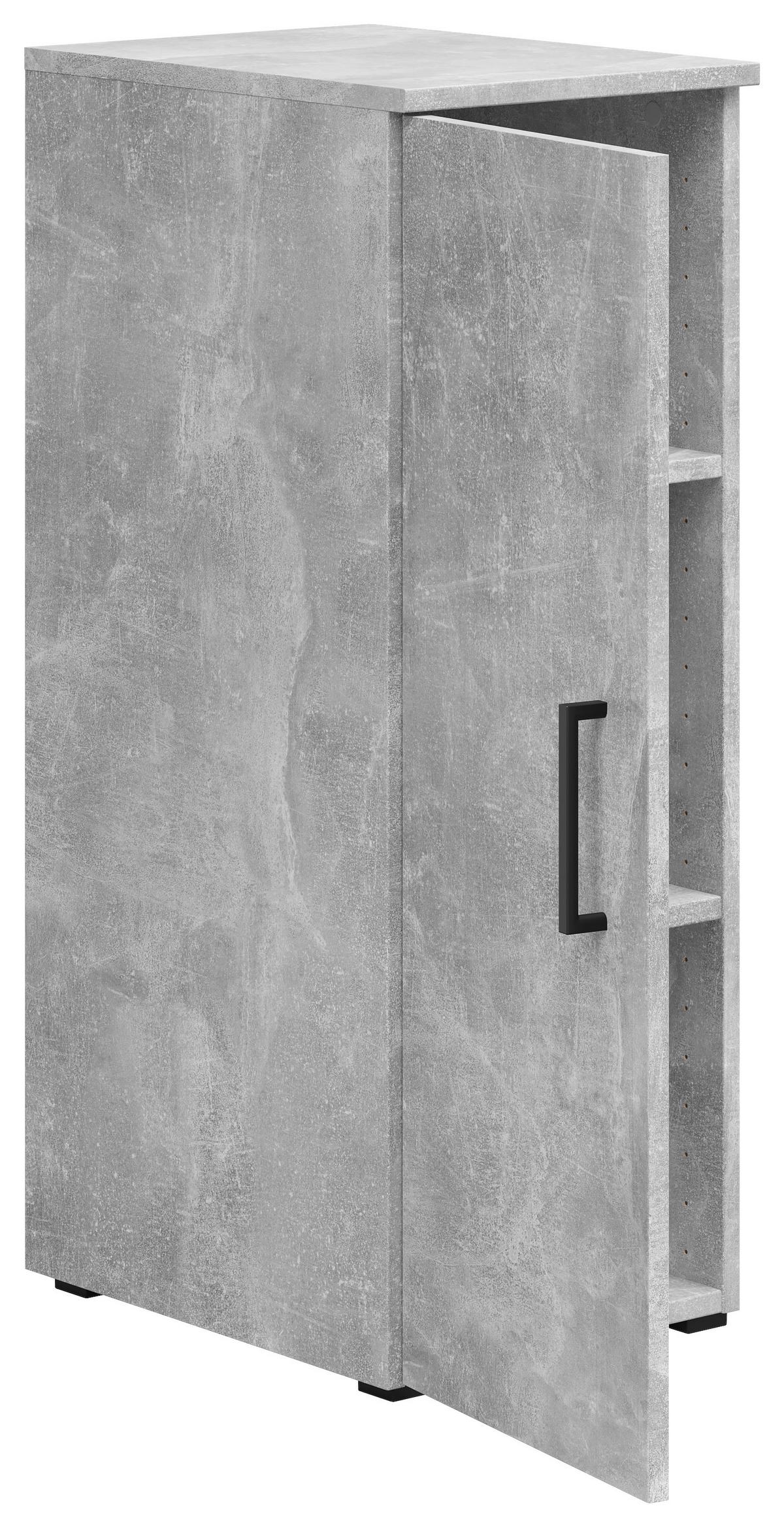 Schrank Multistauraum Grau - Schwarz/Grau, MODERN, Holzwerkstoff/Kunststoff (30/83/40cm) - Mömax
