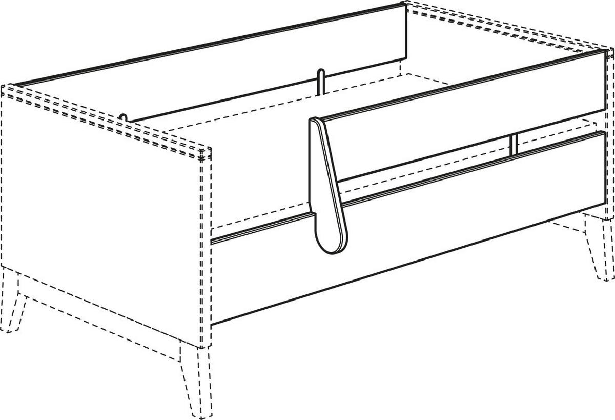 ZESTAW ZABEZPIECZEŃ DO ŁÓŻKA STEN 2199709 - szary, Basics, materiał drewnopochodny (139,0cm) - Paidi