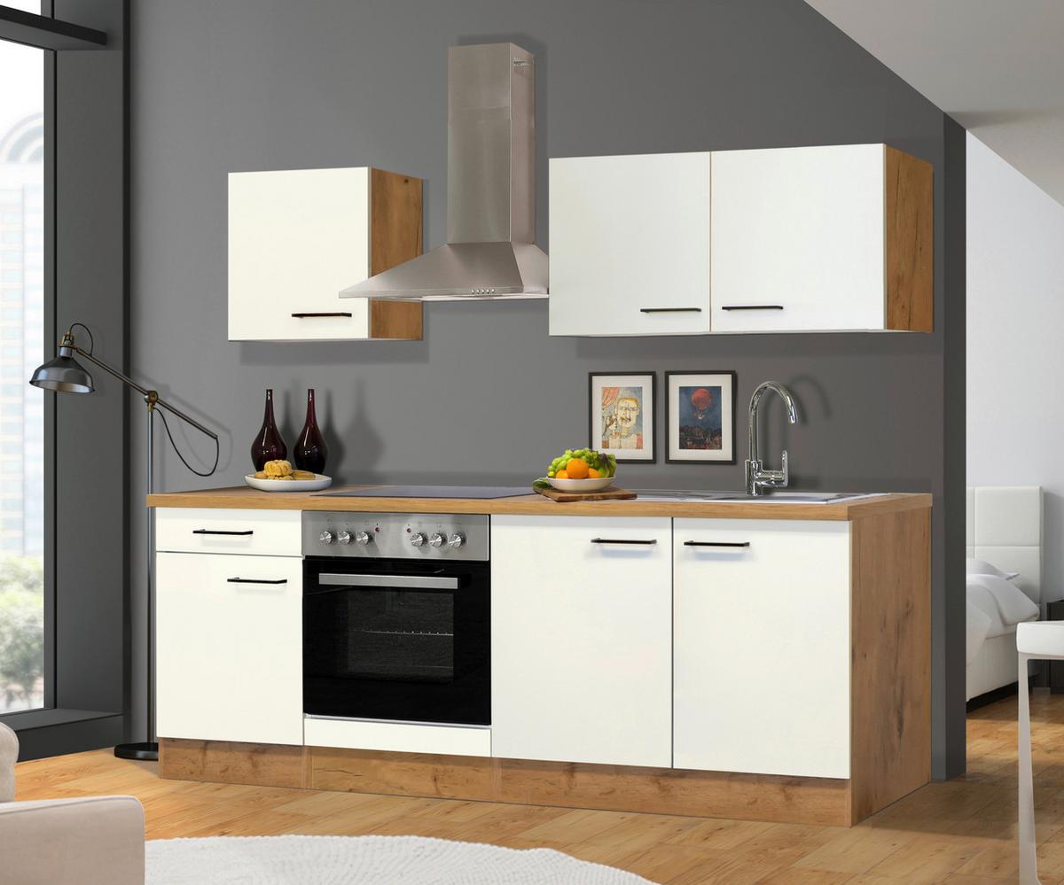Spodnja Omarica Za Korito Avila, Magnolija, Barva Hrasta - magnolija/črna, Konvencionalno, kovina/leseni material (100/85/57cm) - FlexWell