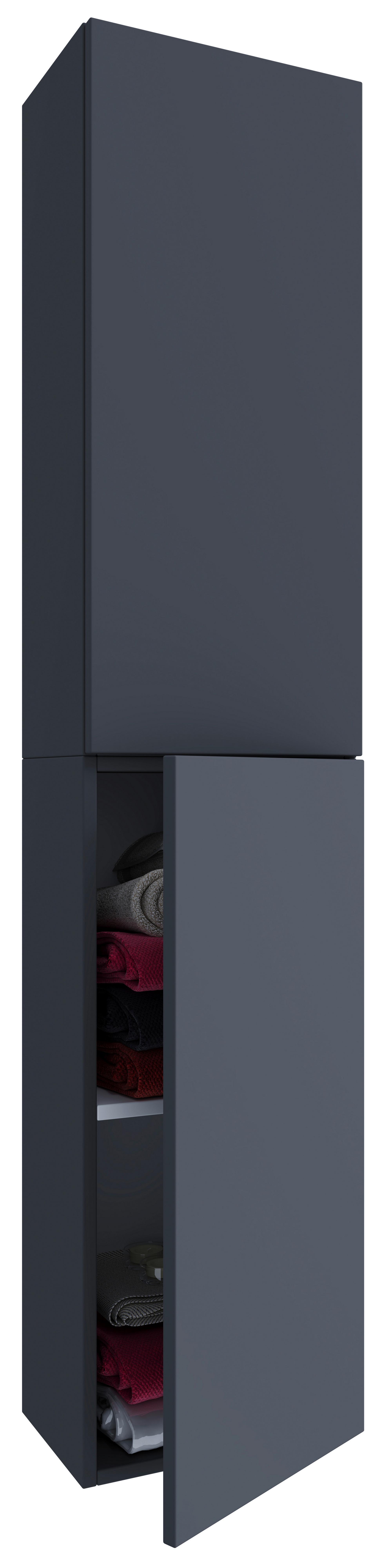 Badezimmer Lendas 4-tlg. ca. 94 cm Anthrazit - Anthrazit/Weiß, MODERN, Keramik/Holzwerkstoff (94cm) - MID.YOU