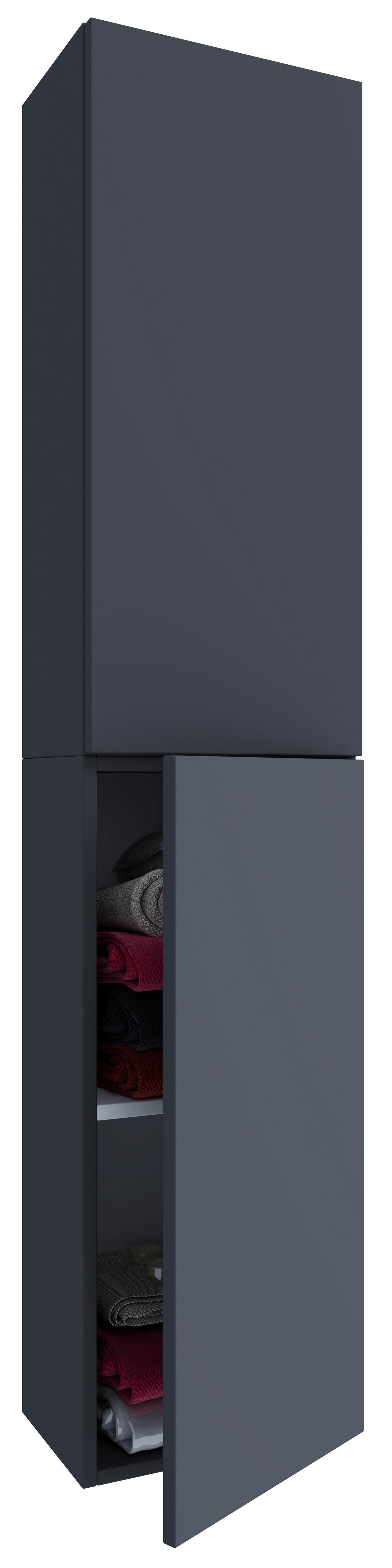 Badezimmer Lendas 4-tlg. ca. 94 cm Anthrazit - Anthrazit/Weiß, MODERN, Keramik/Holzwerkstoff (94cm) - MID.YOU