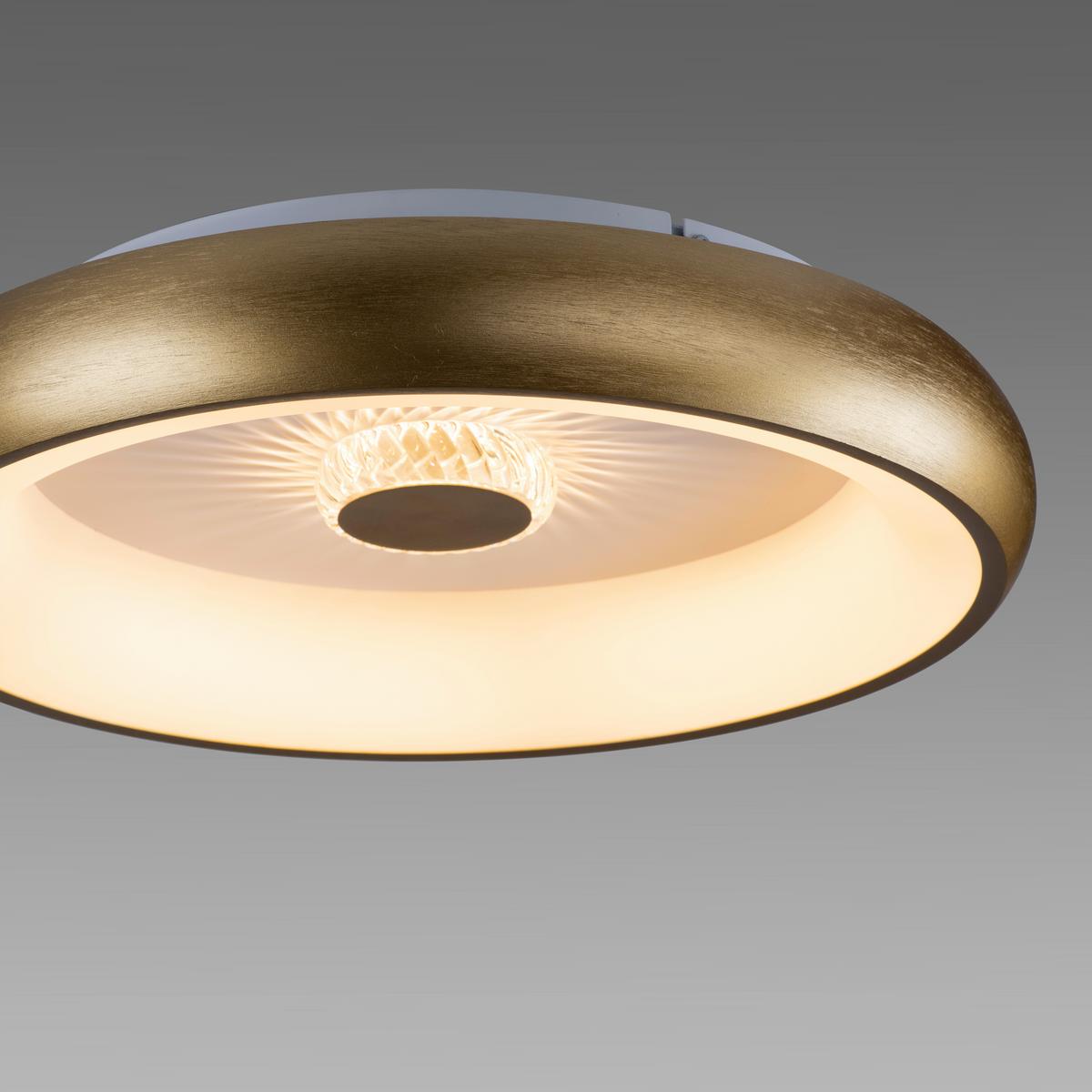 Stropna Led-svetilka Vertigo - barve medenine, kovina/umetna masa (46,5/46,5/9,5cm)