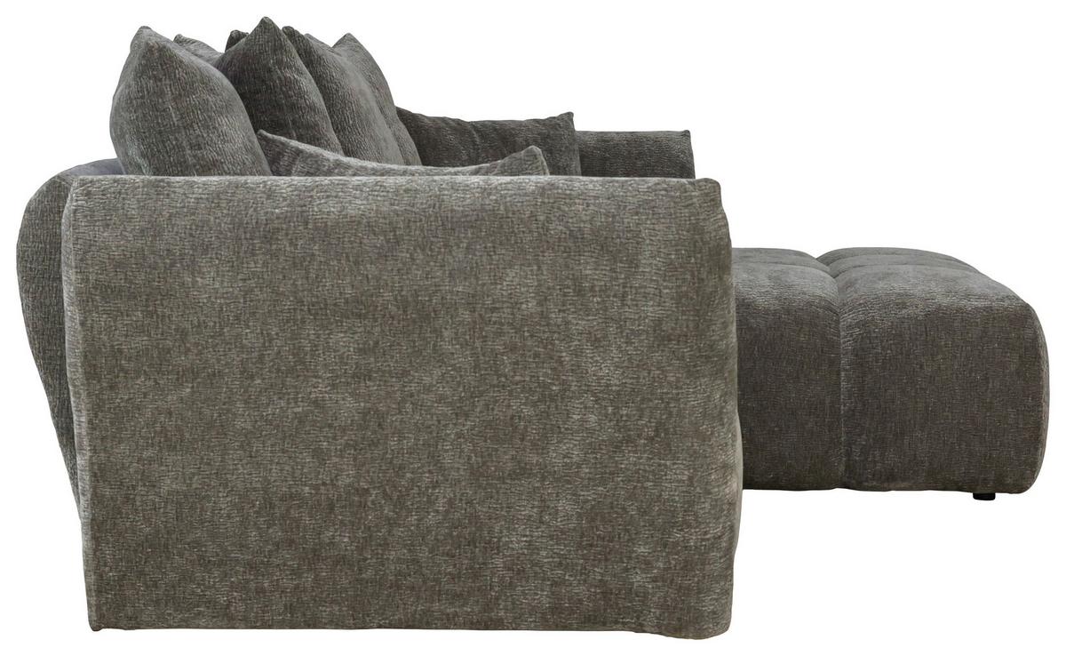 Kutna Garnitura Cammellio - tamno siva/crna, Moderno, tekstil (296/189cm) - Mömax