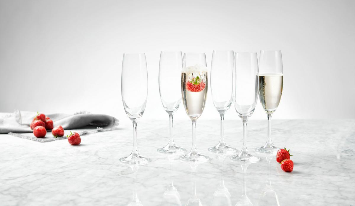 KOMPLET SZKŁA STOŁOWEGO 107 027 012 - przejrzysty, Konventionell, szkło (0,22l) - Novel