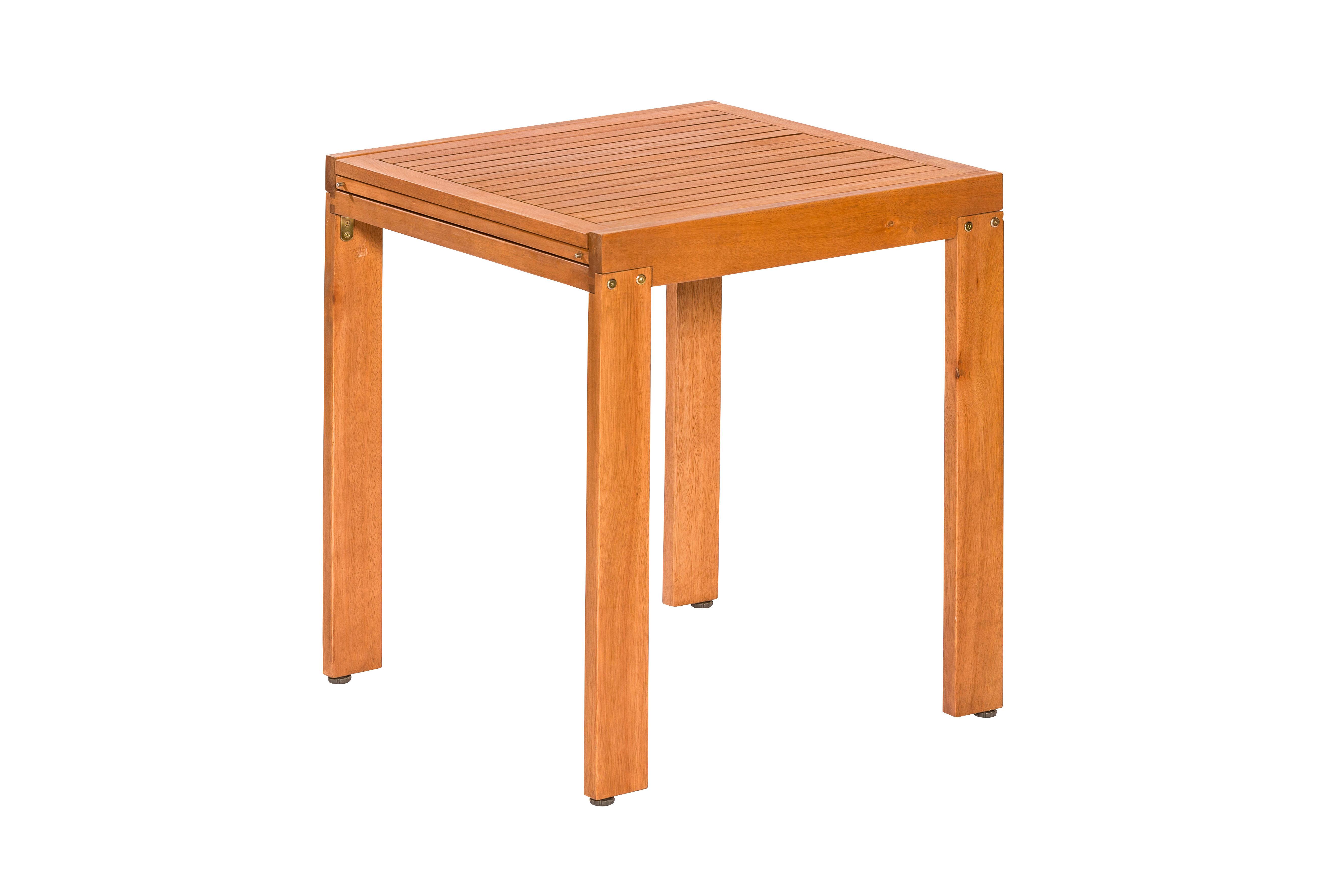 Balkontisch aus Eukalyptus ausziehbar ca. 65x77,5x130cm - Naturfarben, KONVENTIONELL, Holz (65/77,5/130cm) - Gardenson