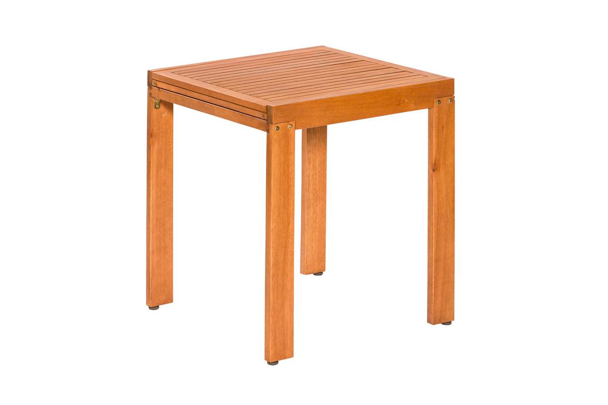 Balkontisch aus Eukalyptus ausziehbar ca. 65x77,5x130cm - Naturfarben, KONVENTIONELL, Holz (65/77,5/130cm) - Gardenson