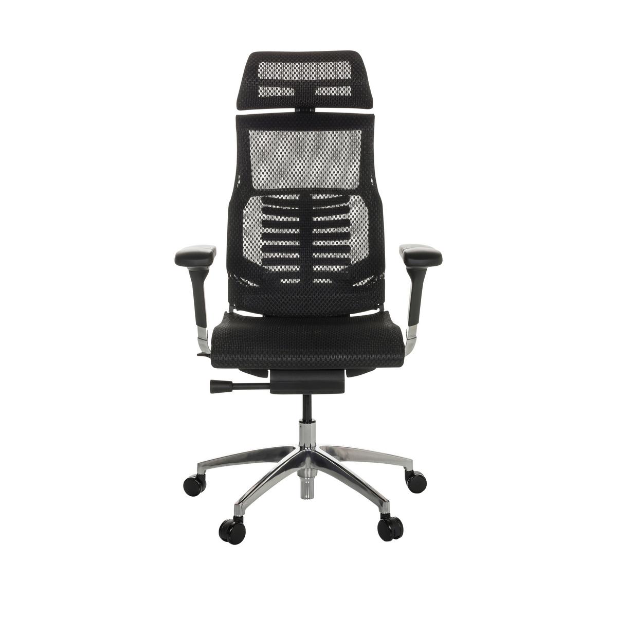 Pisarniški Stol Dynafit Ii, Črna - srebrne barve/črna, Basics, kovina/umetna masa (67/119-135/60cm) - MID.YOU