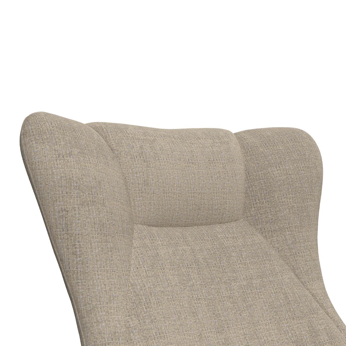 Schaukelsessel Emilio Chenille Beige - Beige/Naturfarben, MODERN, Holz/Textil (67/93/85cm)