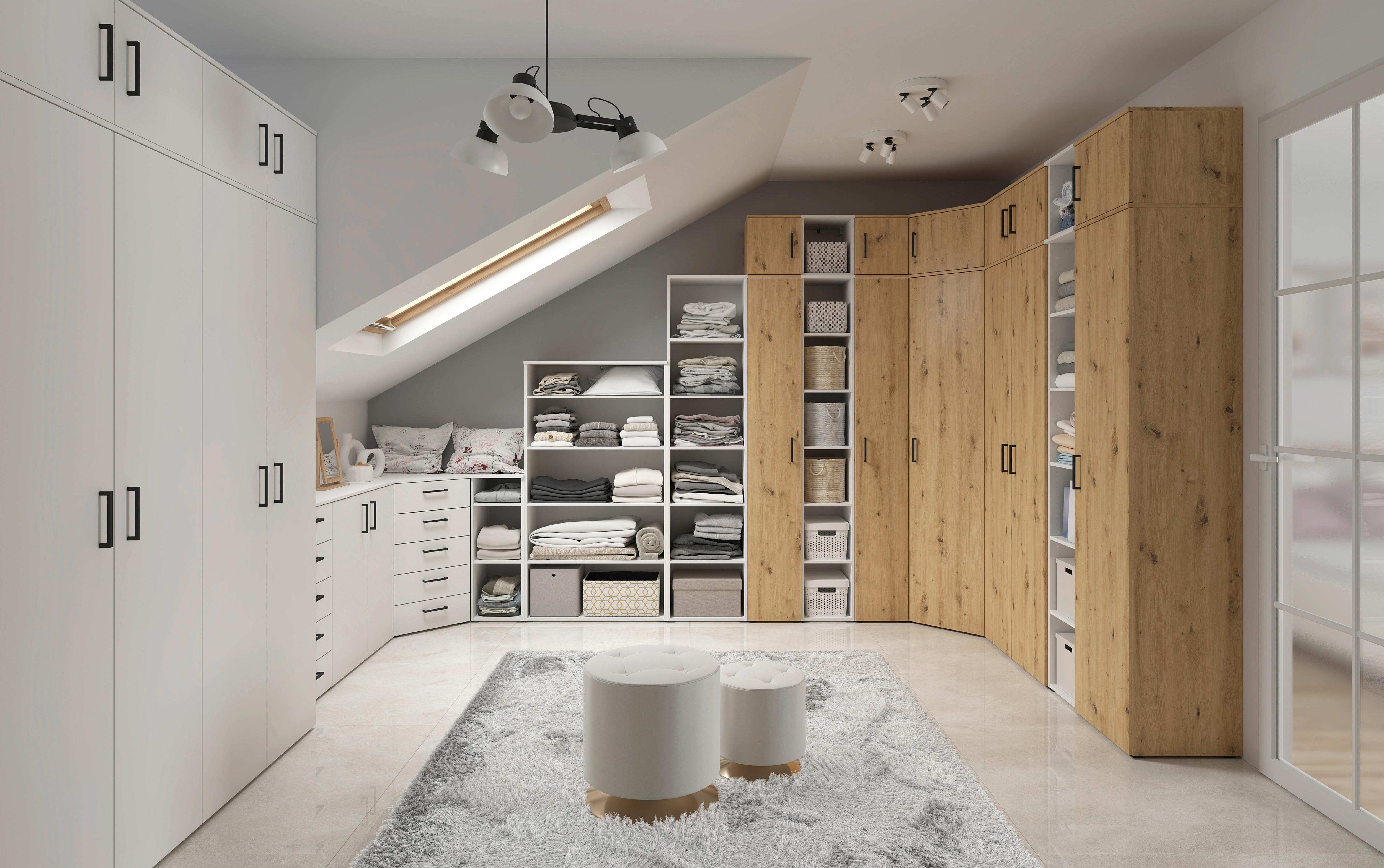 Regal Multistauraum Eiche Artisan - Anthrazit/Eiche Artisan, Modern, Holzwerkstoff/Kunststoff (80/83/40cm) - Premium Living