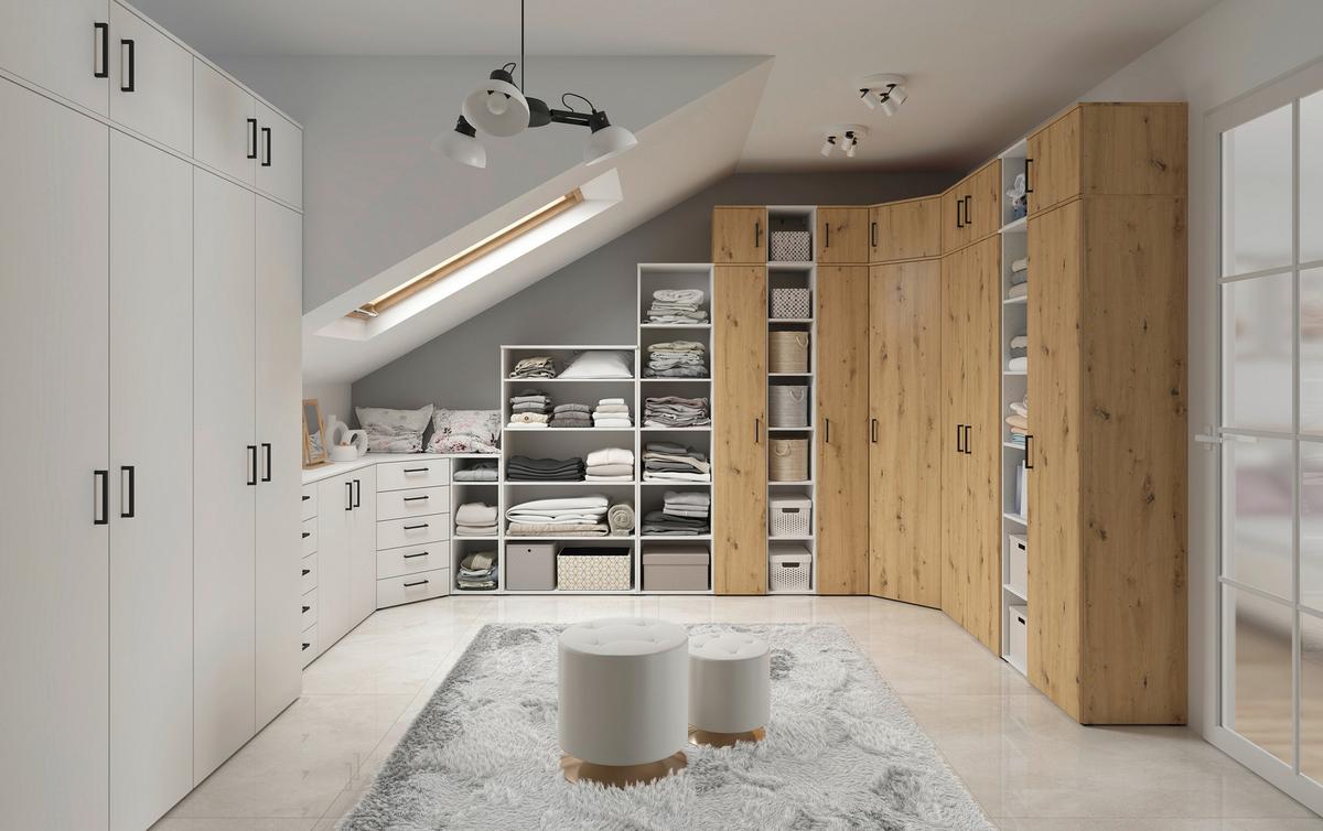 Kommode Multistauraum Eiche Artisan - Anthrazit/Schwarz, Modern, Holzwerkstoff/Kunststoff (120/83/40cm) - Premium Living