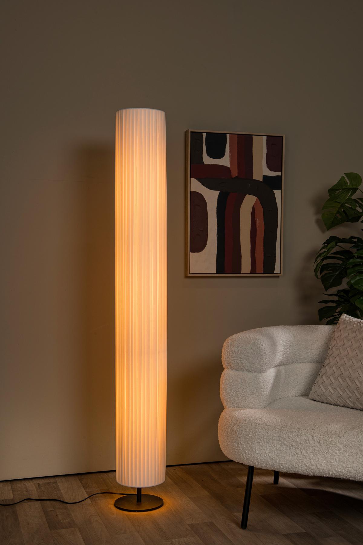 LAMPA STOJĄCA 21739/16/31 FOLD - biały, Konventionell, tkanina (40/40/158cm) - Lucide