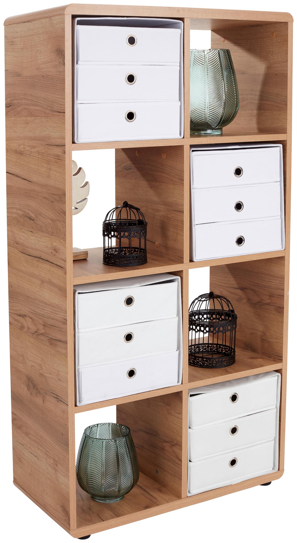 Etajeră Fontana FTR01 - culoare lemn stejar, Modern, material pe bază de lemn (73,2/145/35cm) - Modern Living