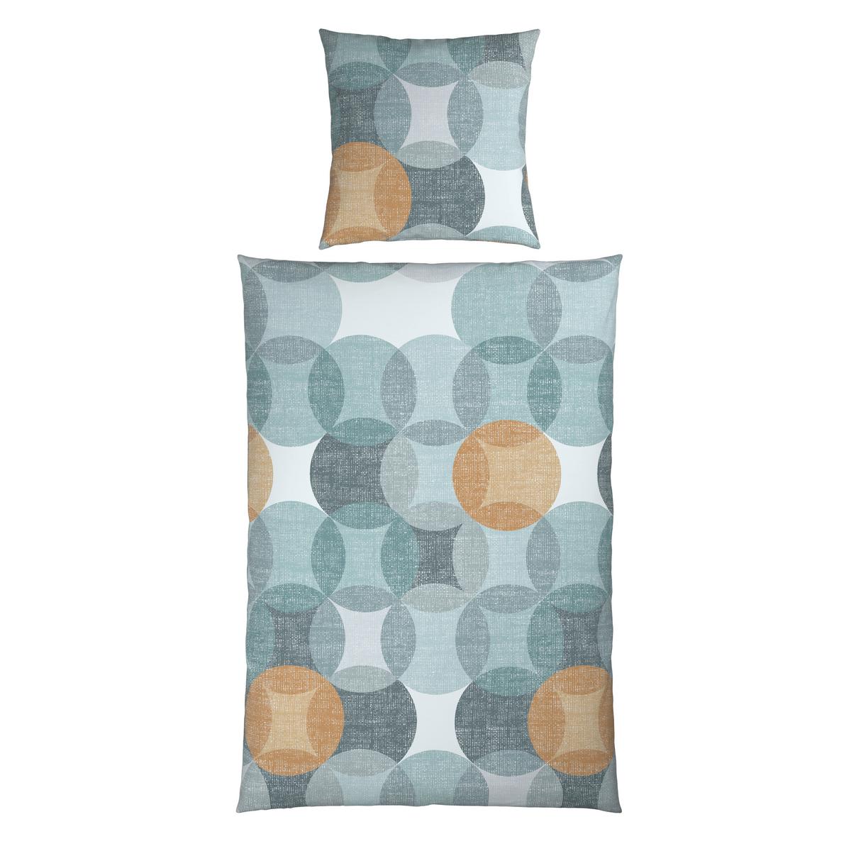 POŚCIEL NEUVAC - petrol/żółty, tkanina (135/200cm) - Novel