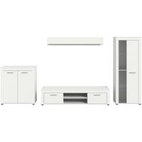 ANSAMBLU MOBILIER CAMERA DE Z JAM - alb, Design, sticlă/material pe bază de lemn (330/159/35cm) - Modern Living