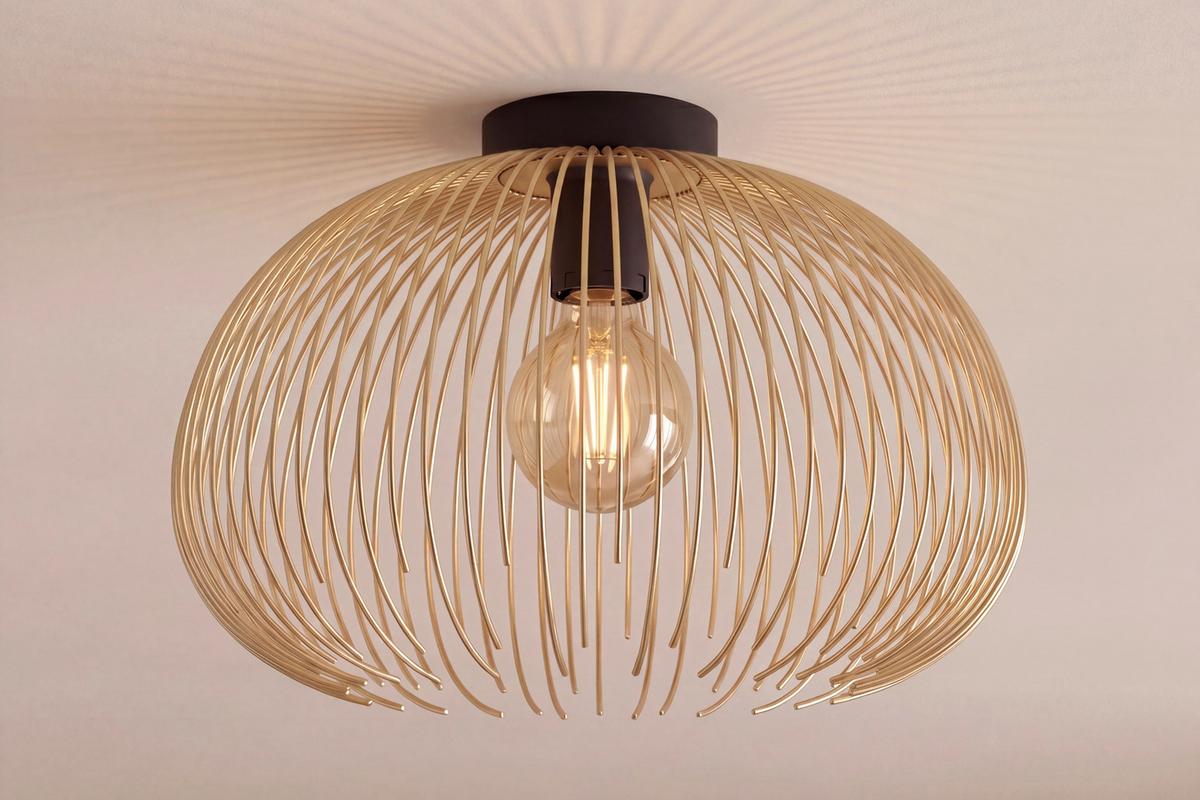 LAMPA SUFITOWA 900165* VENEZUELA - czarny/kolor złoty, Design, metal (38,5/25cm) - Eglo